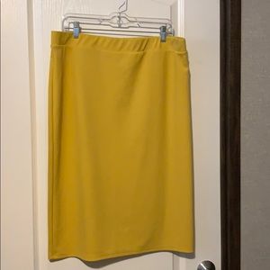 Pencil Skirt Mustard